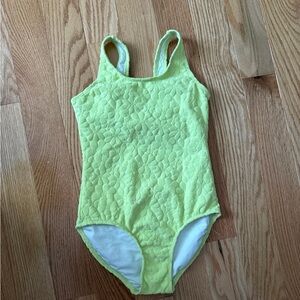Girls green One Piece Swimsuit size L 10/12